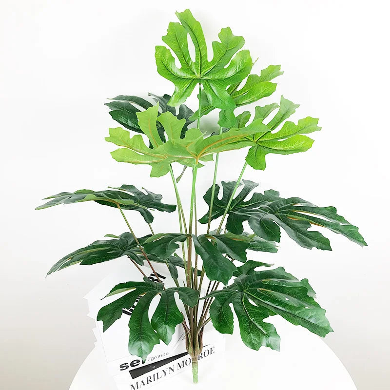 feuilles tropicales monstera palmier artificiel pour décoration intérieure - vue 13 sur 18