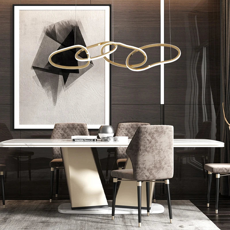 plafonnier led suspendu design moderne pour intérieur décoratif - vue 7 sur 9