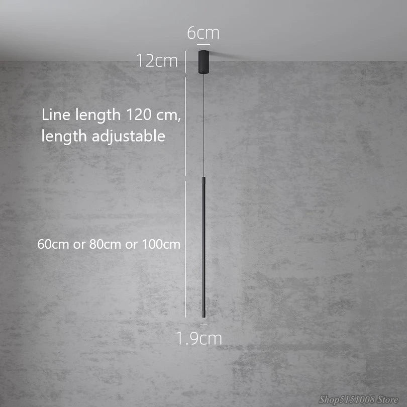 Moderne dekorative LED-Pendelleuchte im minimalistischen Design - vue 4 sur 8