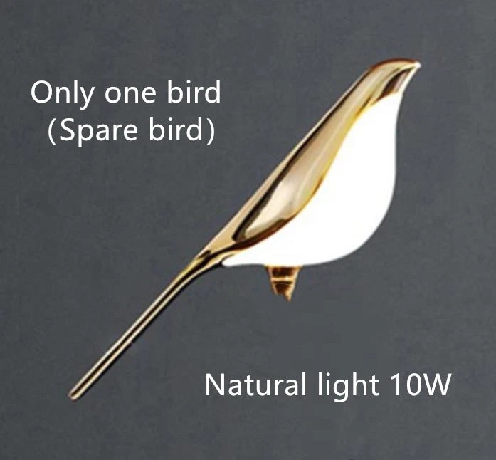 Moderne LED-Pendelleuchte Vogel Fantasie vergoldet höhenverstellbar - vue 7 sur 18