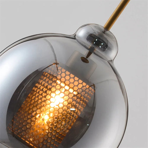 Moderne Pendelleuchte aus Glas für elegante Wohnraumdekoration - vue 6 sur 17