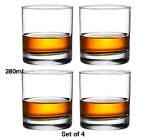 Lot 4 verres whisky old fashioned style classique