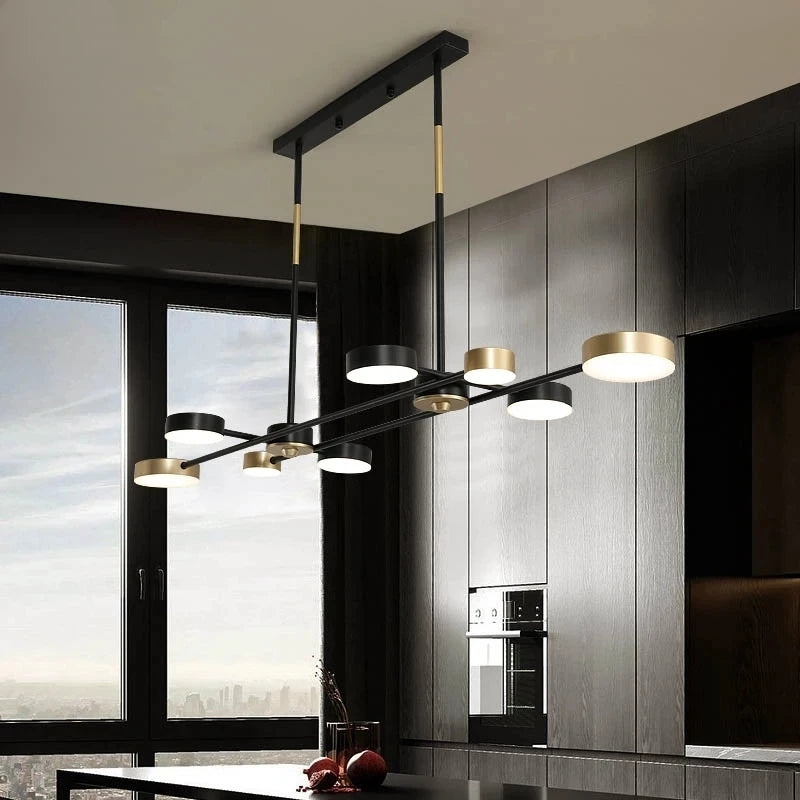 lustre led moderne nordique avec suspension décoratives - vue 2 sur 9