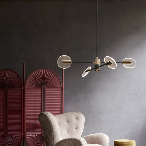 Moderner Acryl-Kronleuchter im nordischen Design für eine elegante Dekoration - vue 4 sur 10