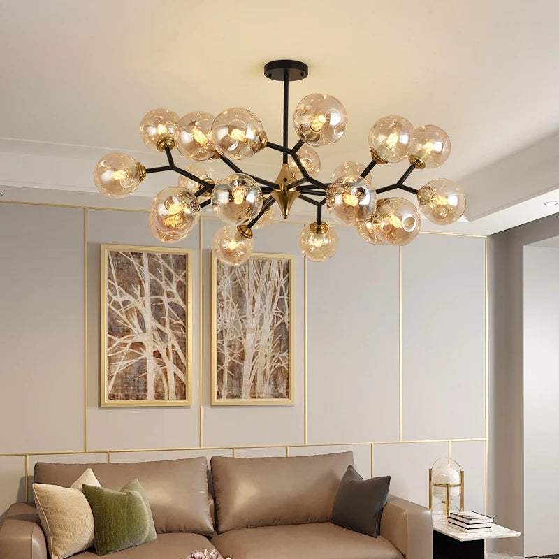 lustre nordique de luxe design simple pour décoration intérieure - vue 6 sur 16
