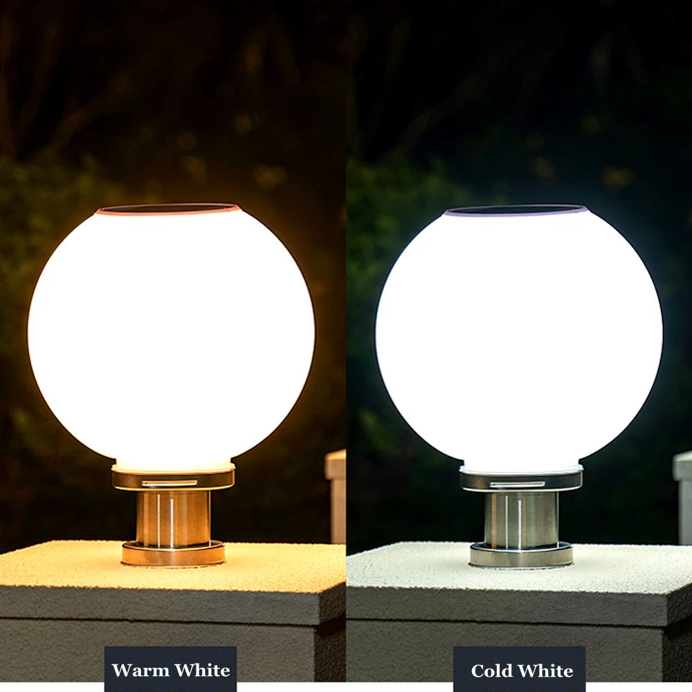 Lampadaire solaire à 24led en acier inoxydable - vue 4 sur 10