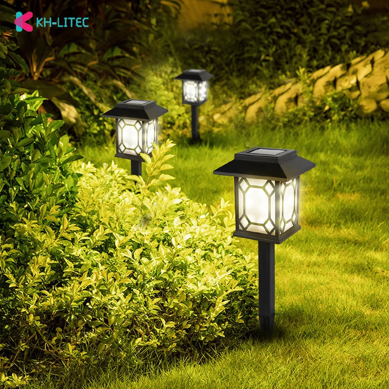 lanterne solaire rétro pour jardin et allée extérieure - vue 6 sur 8