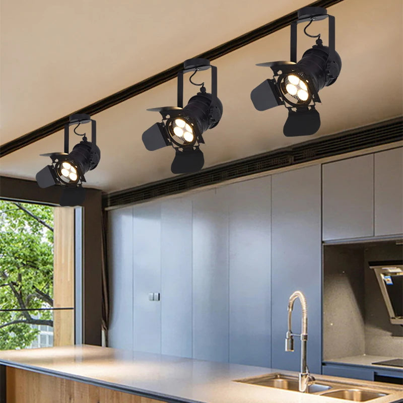 plafonnier led rétro industriel pour décoration intérieure et espaces publics - vue 9 sur 10