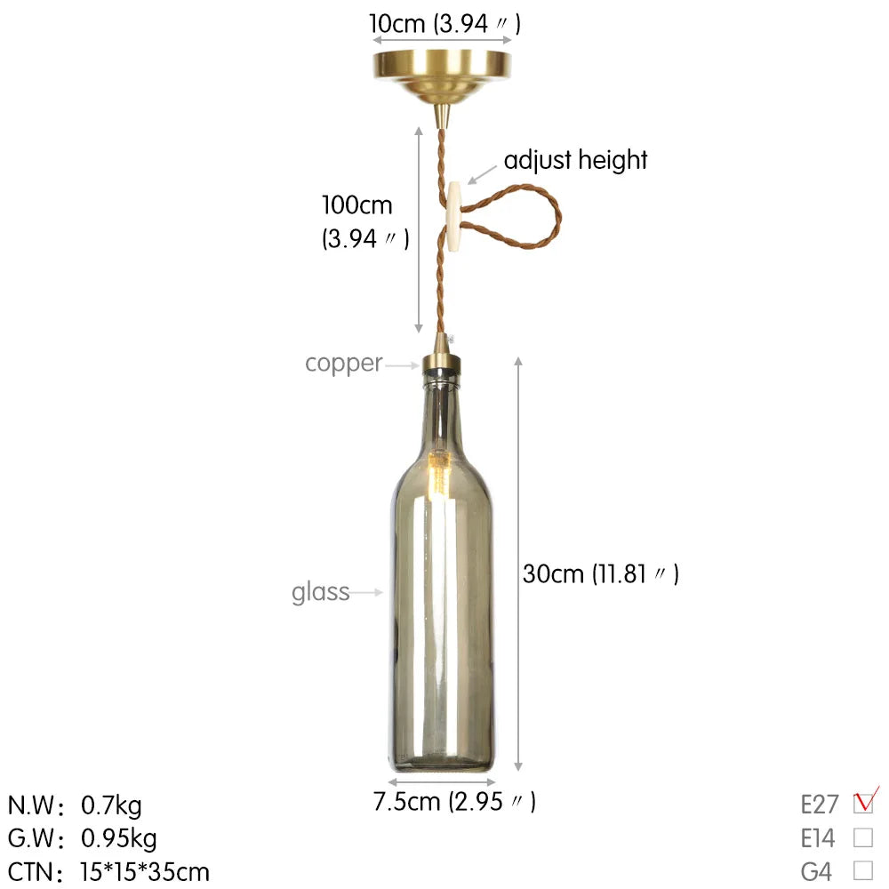 LED-Pendelleuchte aus Messing und Glas modernes dekoratives Design - vue 11 sur 12