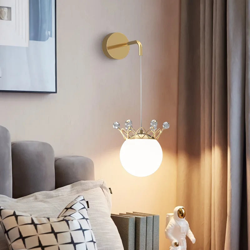 applique murale en forme de couronne de cristal avec gypsophile - vue 3 sur 10