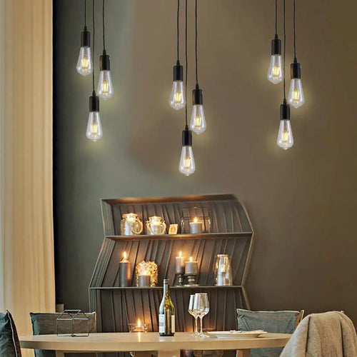 Support suspension LED araignée noir blanc argent - vue 4 sur 11