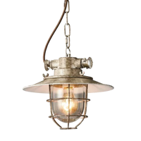 Industrielle LED-Pendelleuchte im Retro-Stil aus Eisen und explosionsgeschütztem Glas Vintage