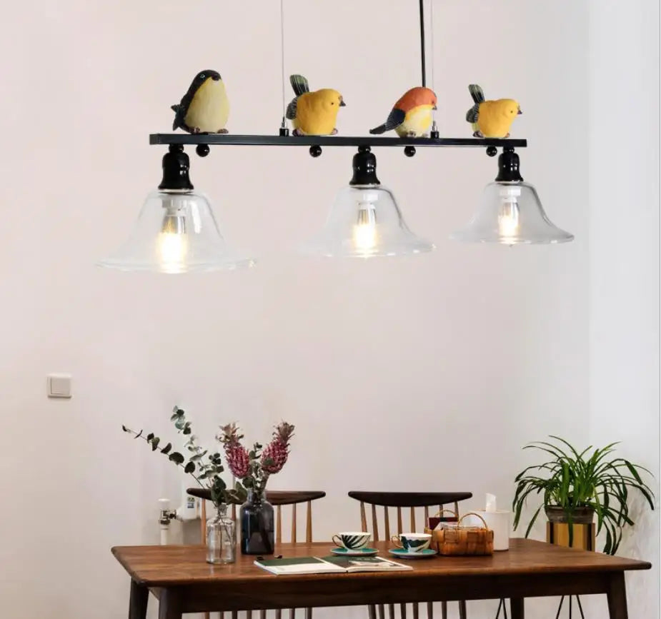 lustre style nordique moderne 3 oiseaux créatif artistique