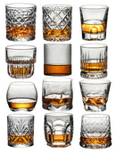 Verres whisky old fashioned relief élégant dégustation