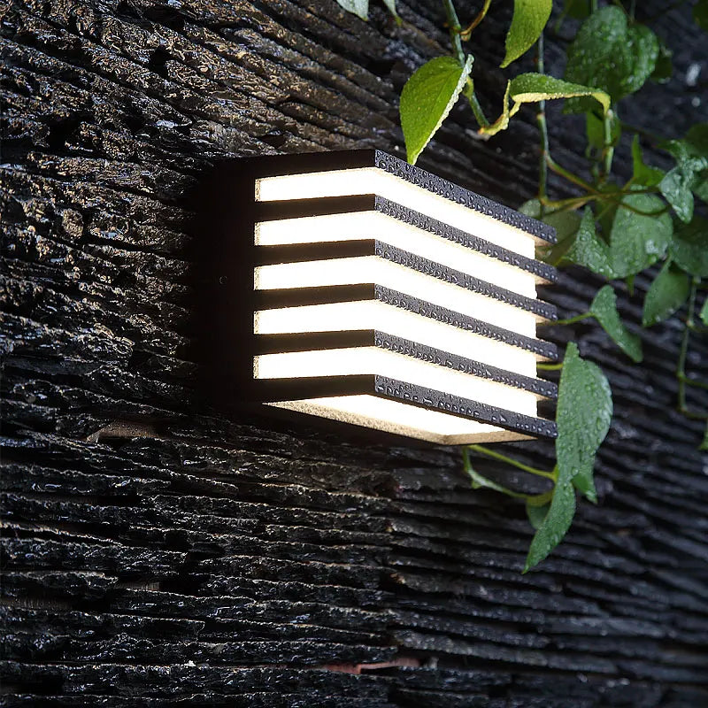 Éclairage extérieur moderne Stripe entrée escalier porte phare balcon maison jardin porche terrasse étanche applique murale - vue 4 sur 7