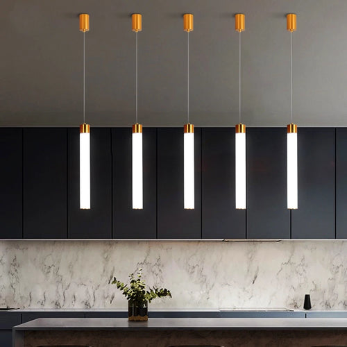 Acryldesign-Pendelleuchte LED Zylindrisch Nordic Minimalistisch - vue 2 sur 10