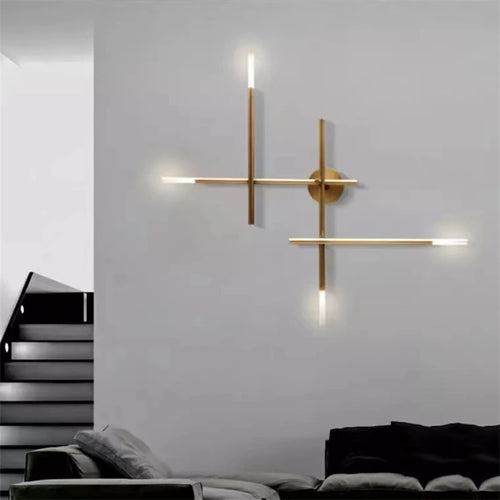 Wandleuchte aus Kupfer im minimalistischen Design für ein elegantes Interieur - vue 7 sur 8