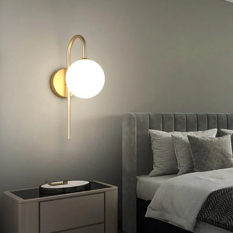 applique led boule de verre de luxe pour hôtel bar - vue 4 sur 8