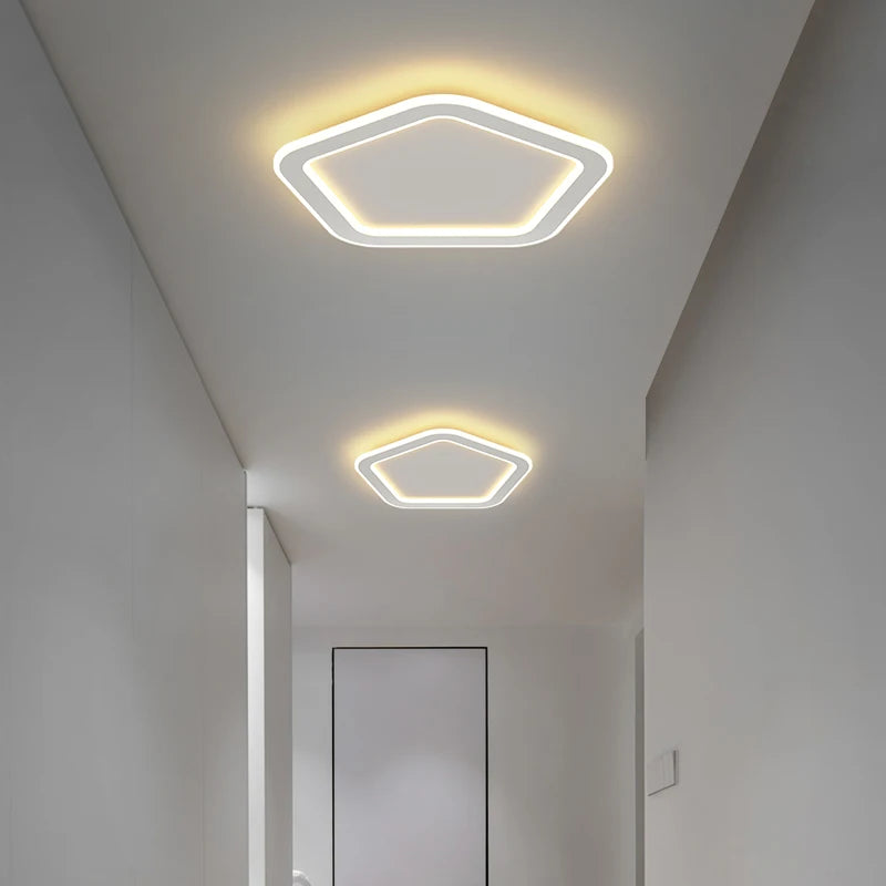 Minimalistische nordische LED-Deckenleuchte für die Innenbeleuchtung - vue 3 sur 15