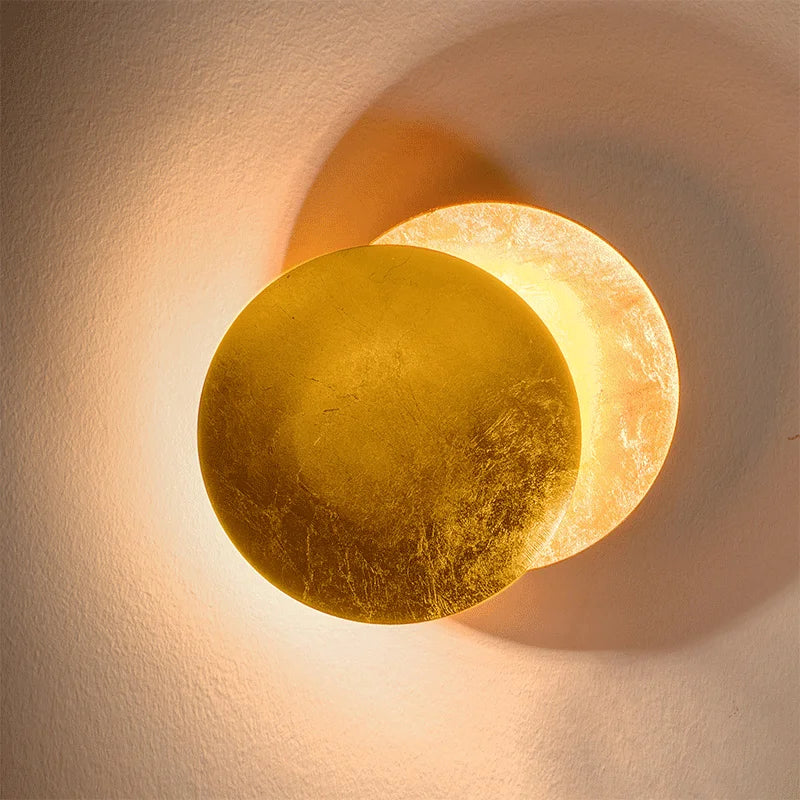 applique murale vintage éclipse solaire style nordique concept lunaire - vue 3 sur 12