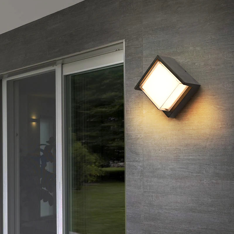 Éclairage mural extérieur moderne étanche IP54 porche balcon terrasse lampe applique jardin en aluminium décor à la maison applique murale lampe - vue 5 sur 10