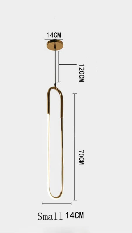 Nordische LED-Pendelleuchte in U-Form Modern Dekorativ