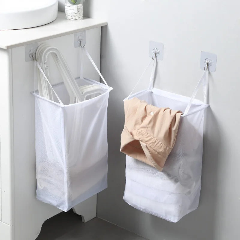 panier à linge mural pliable pour rangement et organisation - vue 5 sur 9
