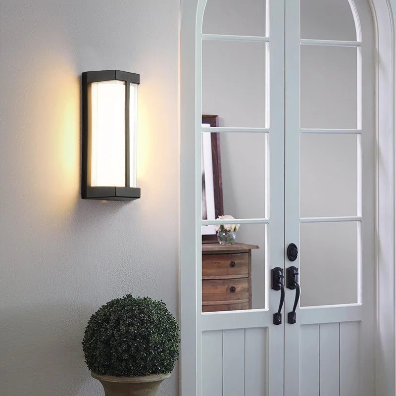 Applique murale extérieure LED entrée balcon numéro de maison jardin porche IP65 moderne 110V 220V terrasse étanche éclairage mural - vue 5 sur 6