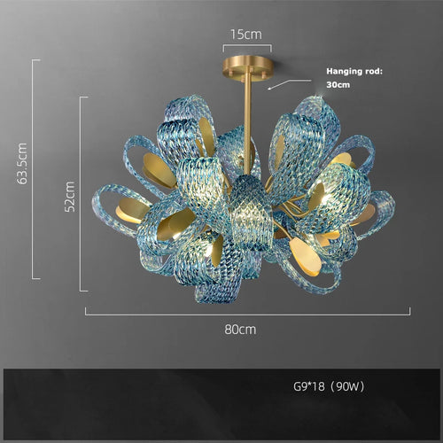 lustre art déco en cuivre pour un éclairage élégant - vue 16 sur 20