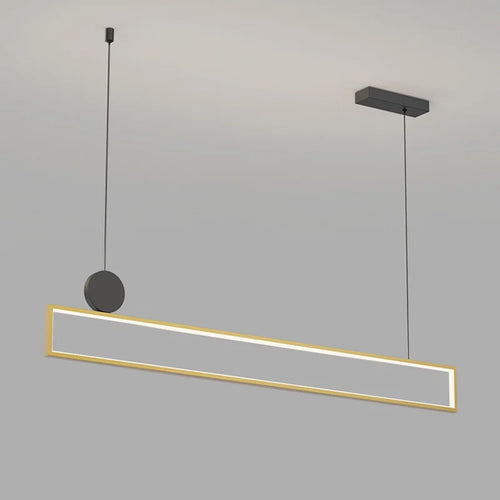 lampe pendante moderne rectangle led lustre suspendu intérieur
