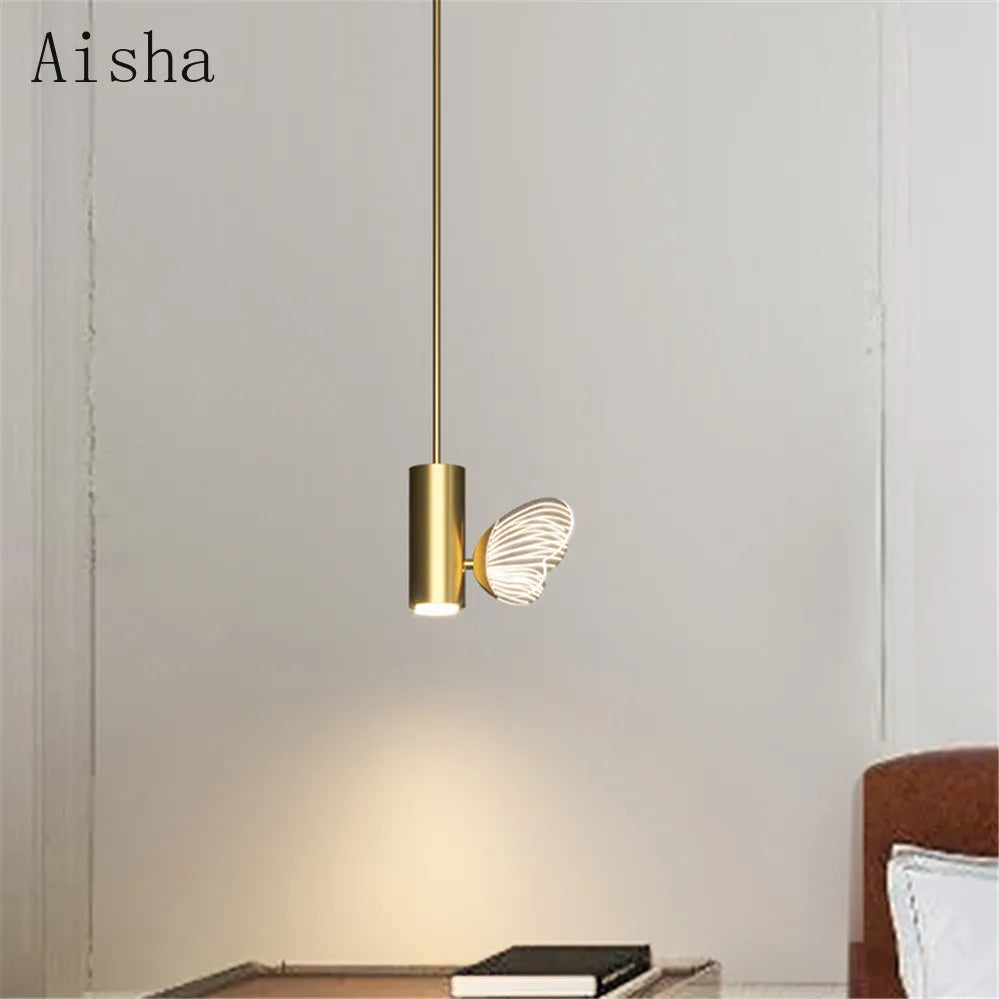 suspension papillon nordique led artistique pour restaurants et cafés - vue 4 sur 7