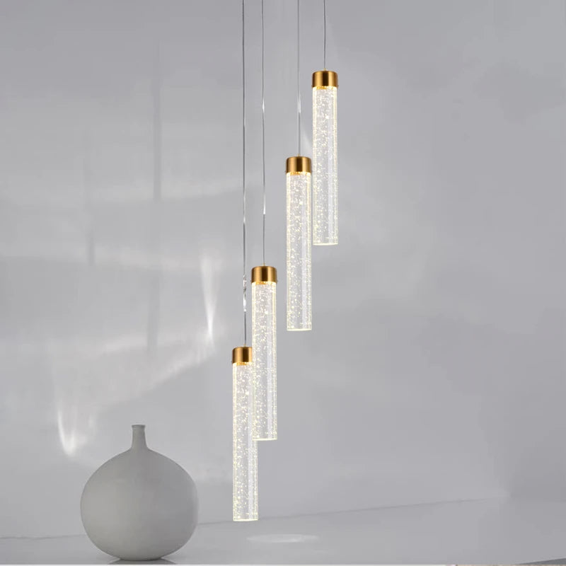 suspension moderne en cristal à bulles pour bars et cafés - vue 2 sur 9