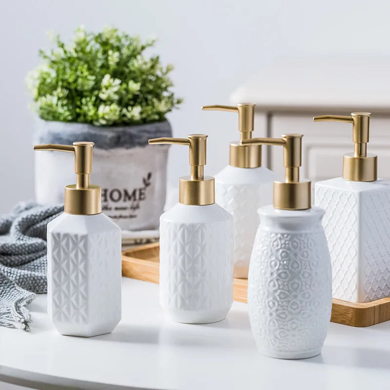 Distributeurs de savon liquide en céramique pour salle de bain cadeau