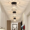 plafonnier cristal led lumières carré rond salon