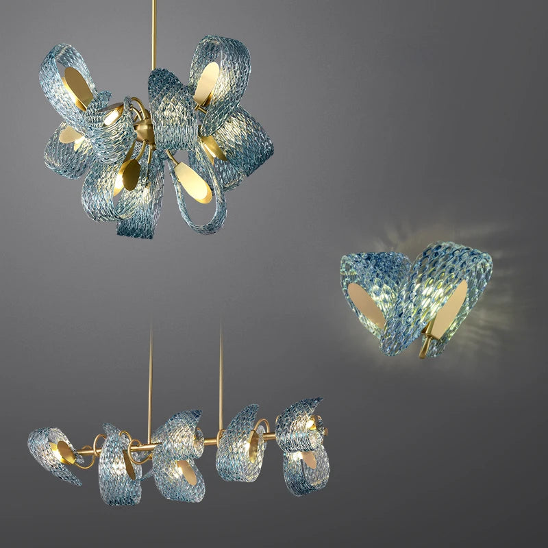 applique murale led en verre de cuivre artistique - vue 5 sur 14