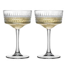 Lot 2 coupes champagne elysia verre cocktail martini