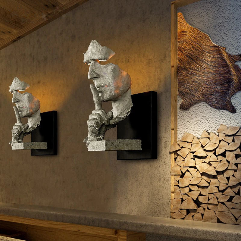 applique murale loft rétro avec lumière led pour décoration intérieure - vue 3 sur 9
