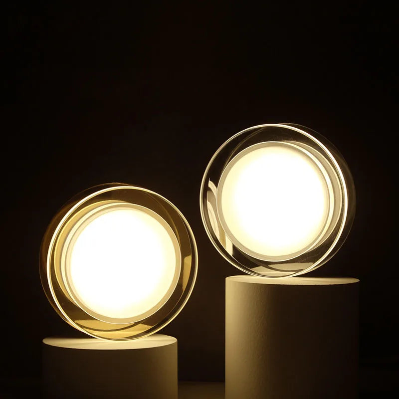 plafonnier encastré en cristal style luxueux pour éclairage LED - vue 6 sur 5