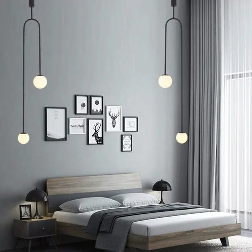 lustre rétro double tête personnalité nordique décoration boutique