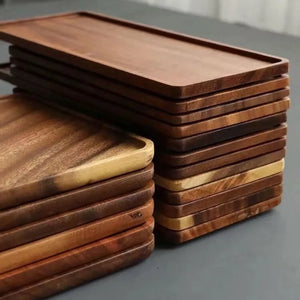 plateau en bois naturel pour fruits et collations