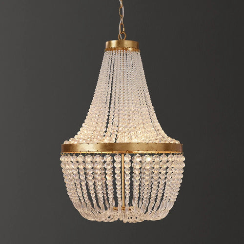 Vintage-Pendelleuchte aus Kristall im Industrie-Stil für ein elegantes Interieur - vue 6 sur 14