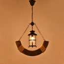 lustre rétro en bois pour ambiance campagne et nostalgique