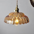 suspension en verre cuivre pour restaurant bar et loft