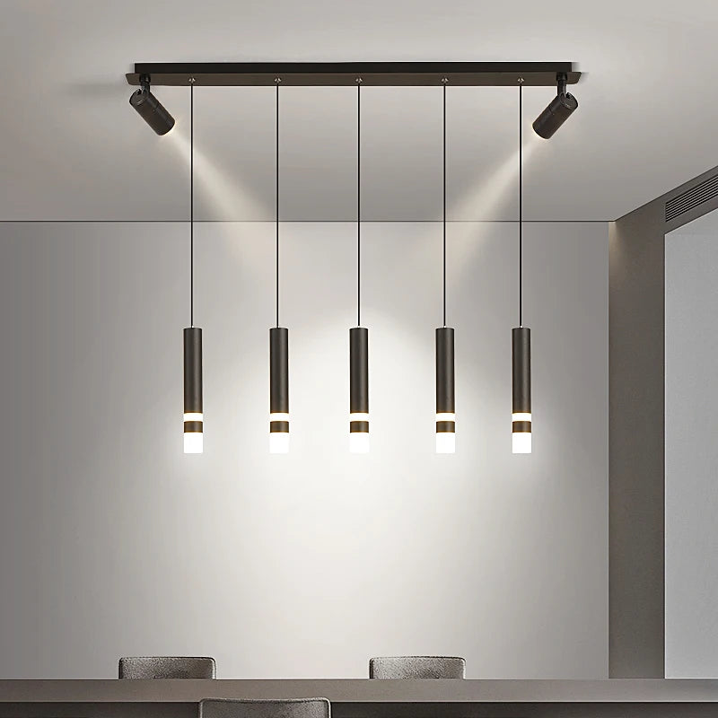 Moderner minimalistischer Kronleuchter mit drei LED für luxuriöse Esstische - vue 5 sur 12