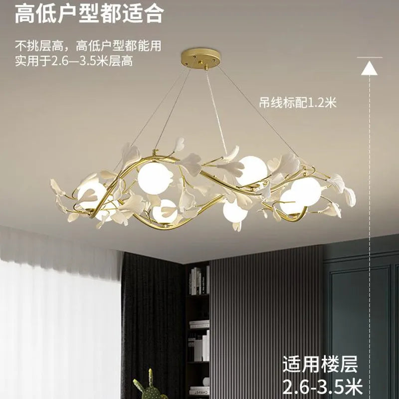 lustre décoratif nordique en verre luxe pour intérieur moderne - vue 4 sur 9