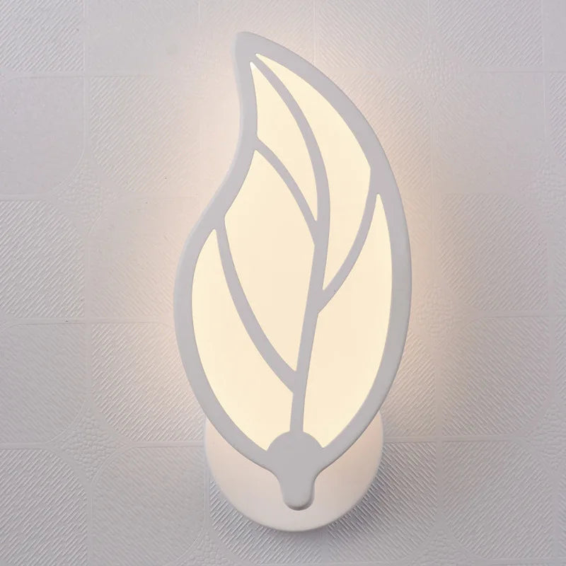 Applique murale LED nordique moderne en forme de feuille