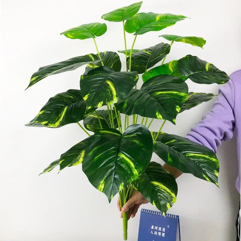 feuilles tropicales monstera palmier artificiel pour décoration intérieure - vue 18 sur 18
