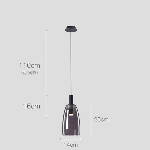 suspension en verre pour décoration d'intérieur moderne - vue 11 sur 12