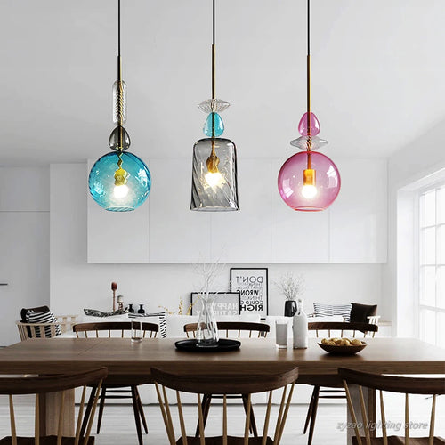 Moderne Pendelleuchte aus Glas für elegante Inneneinrichtung - vue 4 sur 10