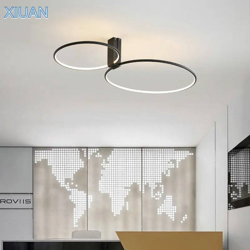 Runde LED-Deckenleuchte im skandinavischen Design aus Metall und Aluminium - vue 3 sur 15